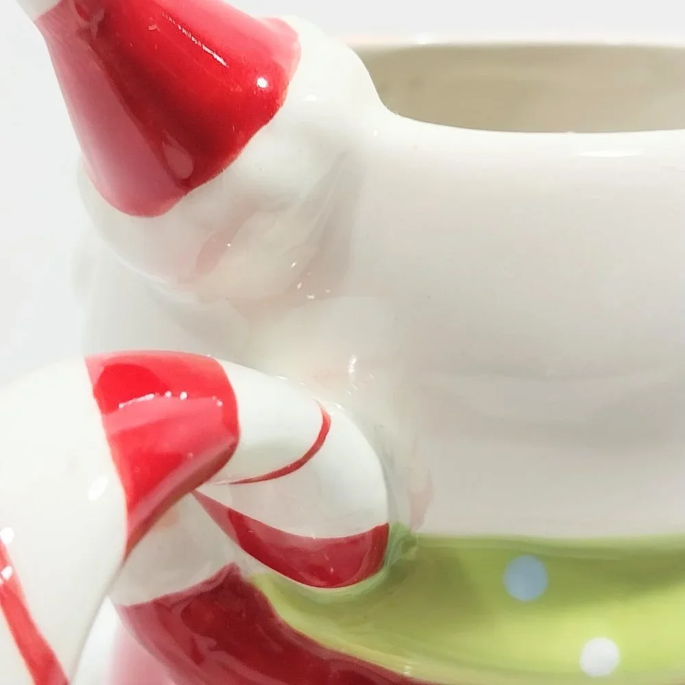 Target BE MERRY - SANTA CLAUS with Hat Mug Red White Holiday 2008 #1337